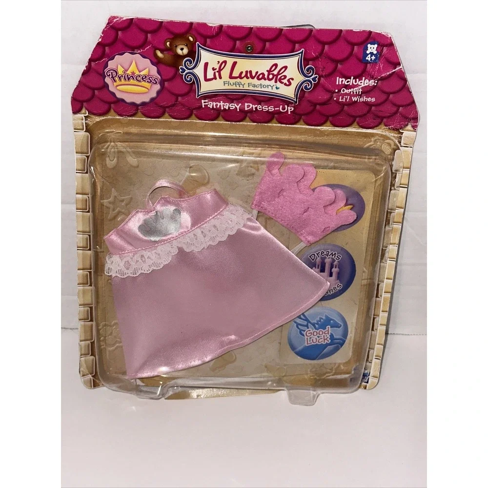Lil Luvables Fluffy Factory Bear Wear Costume Fantasy‎ Dress Up Outfit Princess